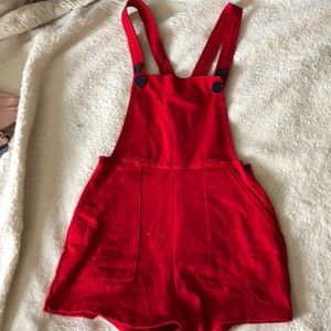 Red overalls